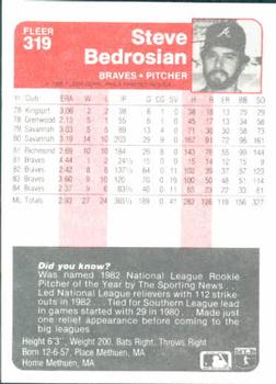 Steve Bedrosian  baseball card collectible - Main Image 2