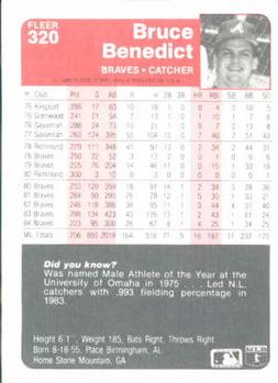 Bruce Benedict  baseball card collectible - Main Image 2