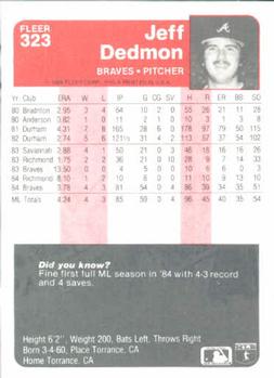 Jeff Dedmon  baseball card collectible - Main Image 2