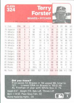 Terry Forster  baseball card collectible - Main Image 2