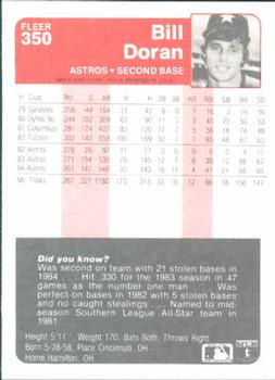 Bill Doran  baseball card collectible - Main Image 2