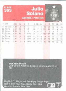 Julio Solano  baseball card collectible - Main Image 2