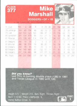 Mike Marshall  baseball card collectible - Main Image 2