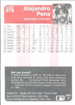 Alejandro Pena  baseball card collectible - Main Image 2