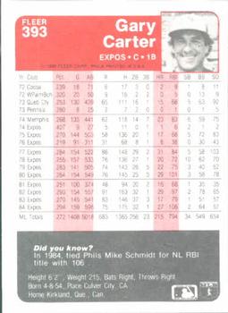 Gary Carter  baseball card collectible - Main Image 2