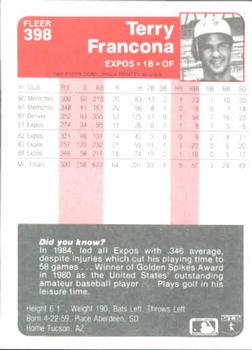 Terry Francona  baseball card collectible - Main Image 2