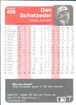 Dan Schatzeder  baseball card collectible - Main Image 2