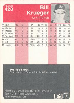 Bill Krueger  baseball card collectible - Main Image 2