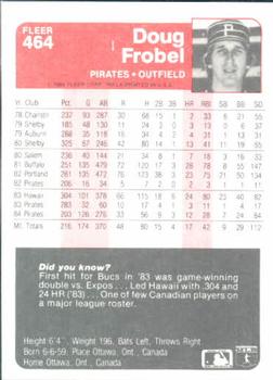 Doug Frobel  baseball card collectible - Main Image 2