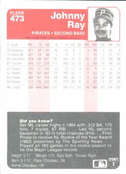 Johnny Ray  baseball card collectible - Main Image 2