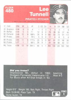 Lee Tunnell  baseball card collectible - Main Image 2