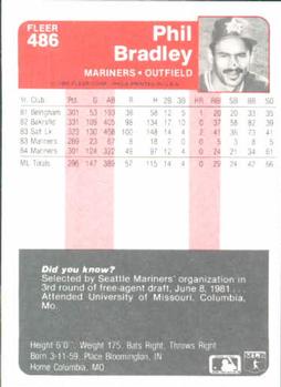 Phil Bradley  baseball card collectible - Main Image 2