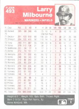 Larry Milbourne  baseball card collectible - Main Image 2