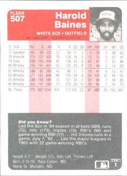 Harold Baines  baseball card collectible - Main Image 2