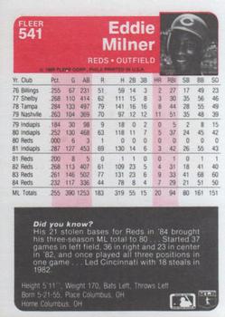 Eddie Milner  baseball card collectible - Main Image 2