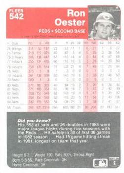 Ron Oester  baseball card collectible - Main Image 2