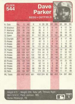 Dave Parker  baseball card collectible - Main Image 2