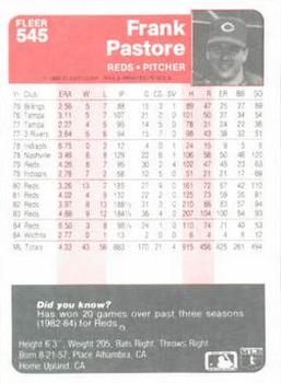 Frank Pastore  baseball card collectible - Main Image 2