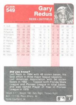 Gary Redus  baseball card collectible - Main Image 2