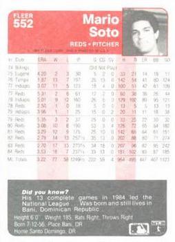 Mario Soto  baseball card collectible - Main Image 2