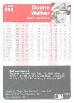 Duane Walker  baseball card collectible - Main Image 2