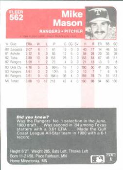 Mike Mason  baseball card collectible - Main Image 2