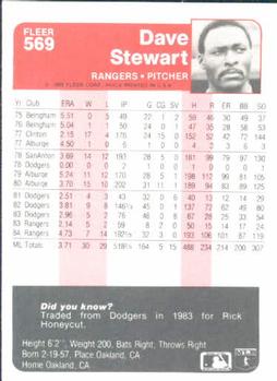 Dave Stewart  baseball card collectible - Main Image 2