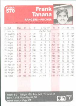Frank Tanana  baseball card collectible - Main Image 2