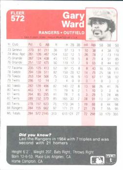 Gary Ward  baseball card collectible - Main Image 2