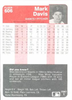 Mark Davis  baseball card collectible - Main Image 2