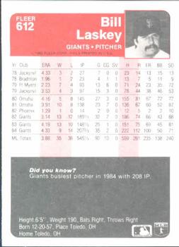 Bill Laskey  baseball card collectible - Main Image 2