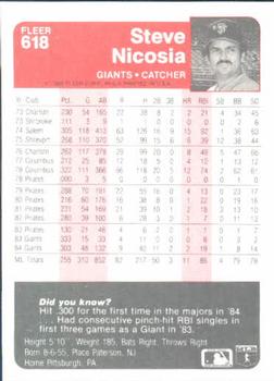 Steve Nicosia  baseball card collectible - Main Image 2