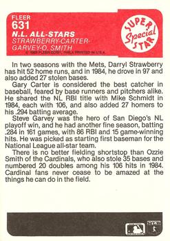 N.L. All-Stars (Darryl Strawberry / Gary Carter / Steve Garvey / Ozzie Smith)  baseball card collectible - Main Image 2