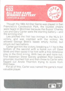 All-Star Game Winning Battery (Gary Carter / Charlie Lea)  baseball card collectible - Main Image 2