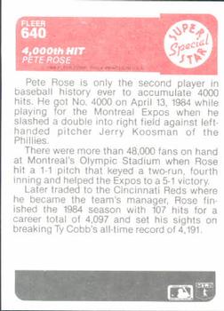 4,000th Hit (Pete Rose)  baseball card collectible - Main Image 2