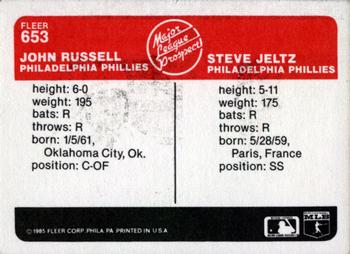 John Russell / Steve Jeltz  baseball card collectible - Main Image 2