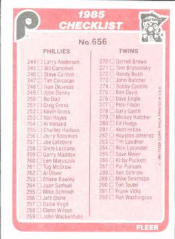 Checklist: Royals / Cardinals / Phillies / Twins  baseball card collectible - Main Image 2