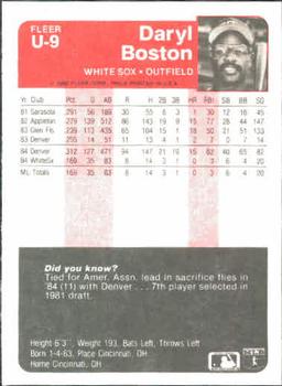 Daryl Boston  baseball card collectible - Main Image 2