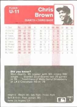 Chris Brown  baseball card collectible - Main Image 2