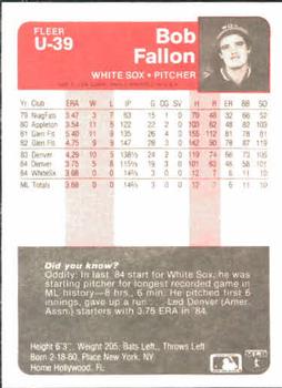 Bob Fallon  baseball card collectible - Main Image 2