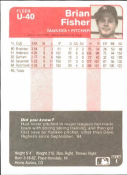 Brian Fisher  baseball card collectible - Main Image 2