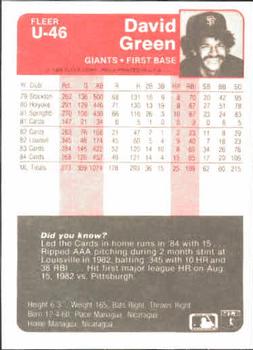 David Green  baseball card collectible - Main Image 2