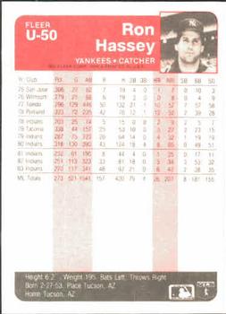 Ron Hassey  baseball card collectible - Main Image 2