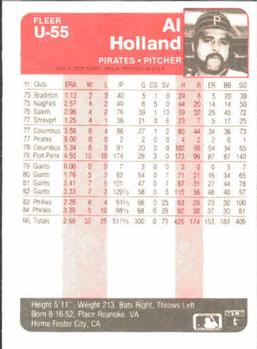 Al Holland  baseball card collectible - Main Image 2