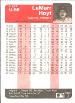 LaMarr Hoyt  baseball card collectible - Main Image 2