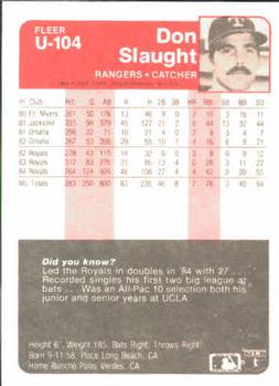 Don Slaught  baseball card collectible - Main Image 2