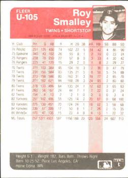 Roy Smalley  baseball card collectible - Main Image 2