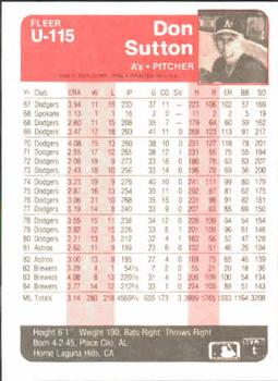 Don Sutton  baseball card collectible - Main Image 2