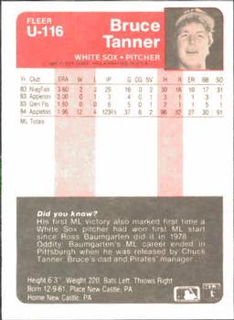 Bruce Tanner  baseball card collectible - Main Image 2