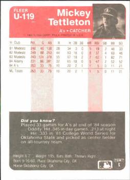 Mickey Tettleton  baseball card collectible - Main Image 2